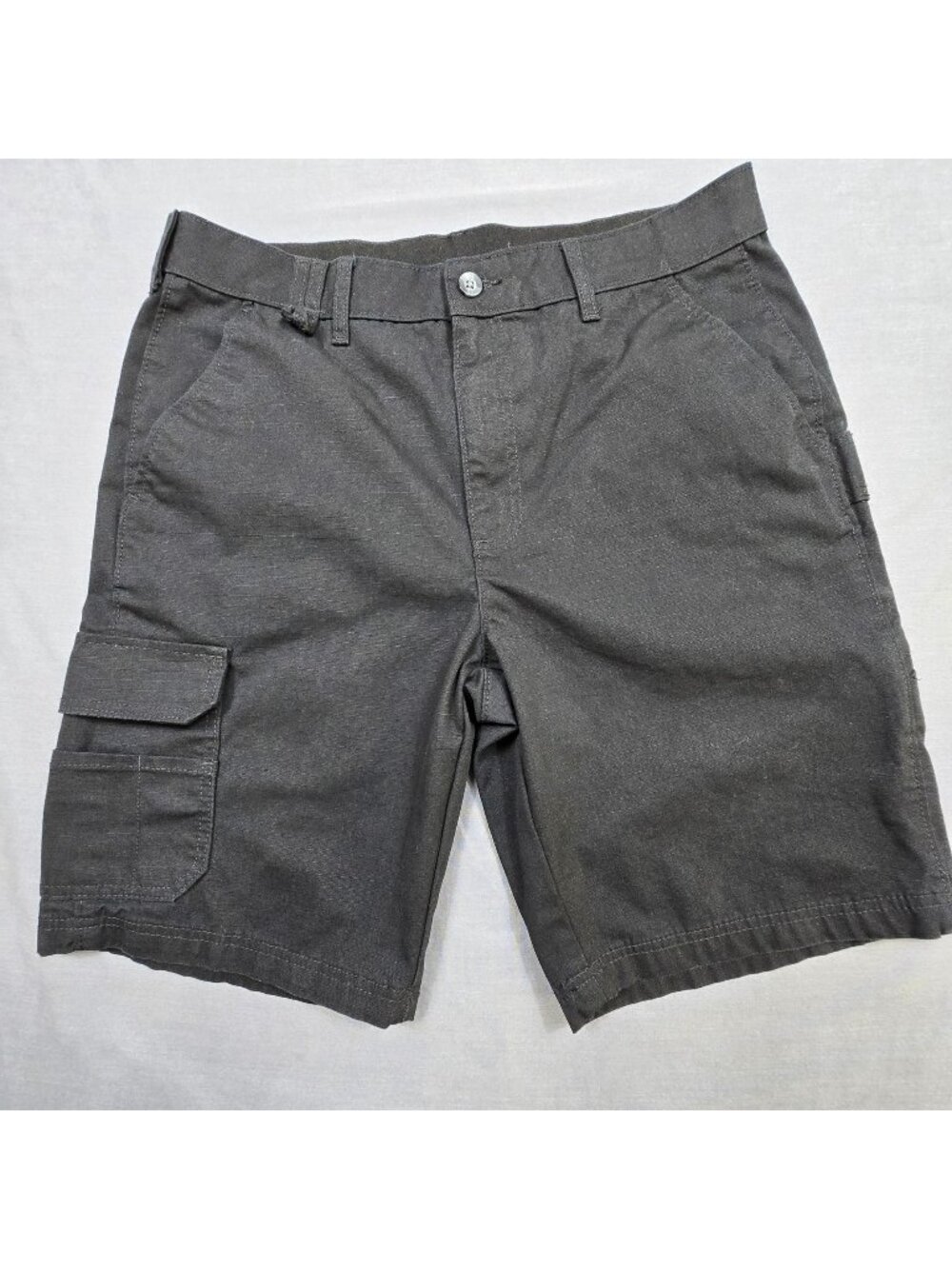 Brahma Mens Size 34 Black Soot Cargo Shorts Cotton & Recycled Polyester